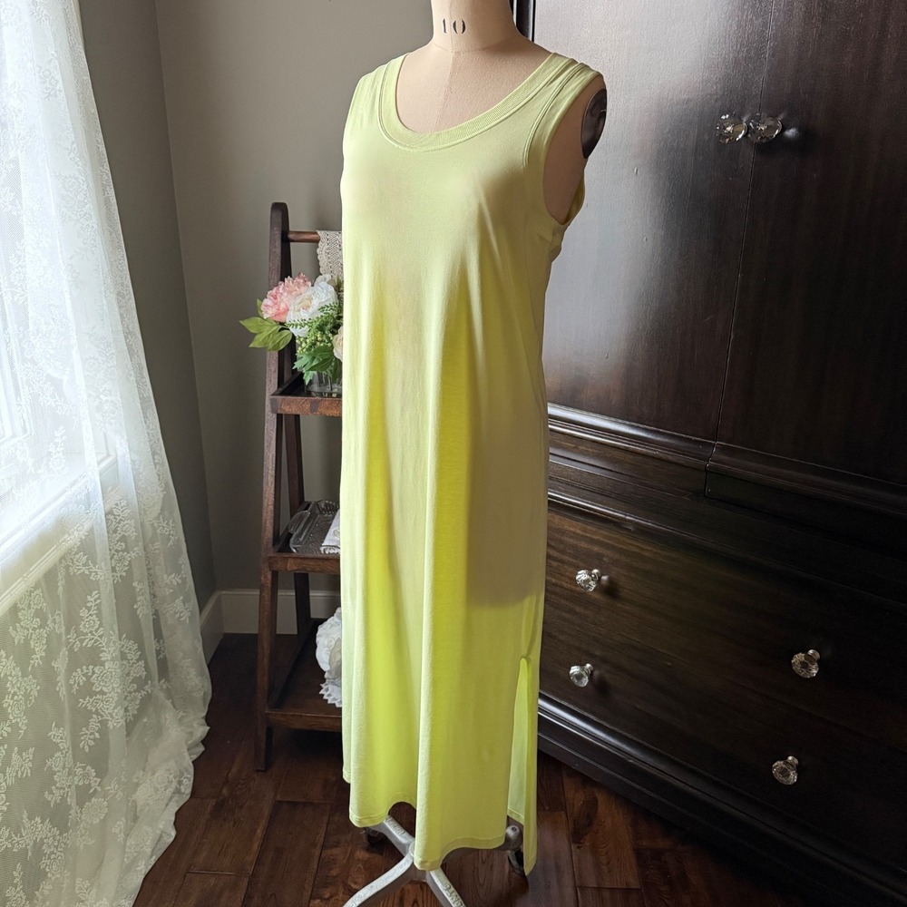 Lululemon All Yours Tank Maxi Dress Crispin Green Pima Cotton Size 6 Sleeveless - Picture 6 of 17